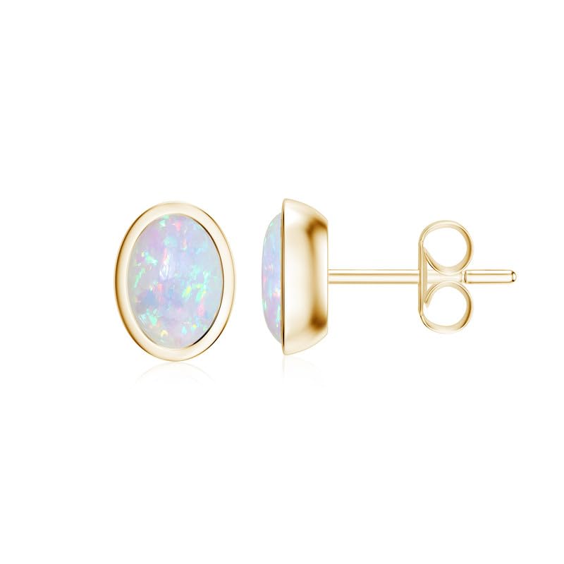 Image of Silvershake 6MM Round Shape Bazel Set Birthstone Gemstone 925 Sterling Silver Stud Post Earrings Jewelry for Business Women or Teens