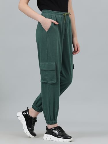 Image of KOTTY Workout Track Pants for Women|Regular Fit Joggers with Pockets and Drawstring Waist|Comfortable Active wear