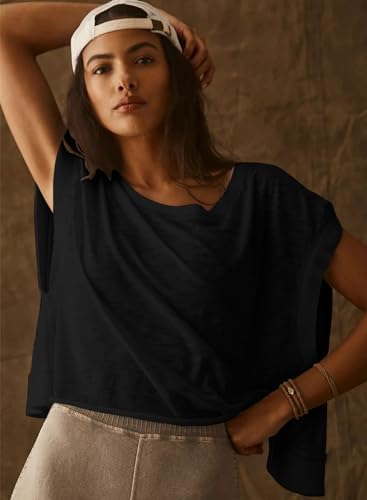 Women Short Sleeve Workout Shirts Open Back Tops Casual Yoga Y2k Athletic Gym Slouchy Crop Running Tees2