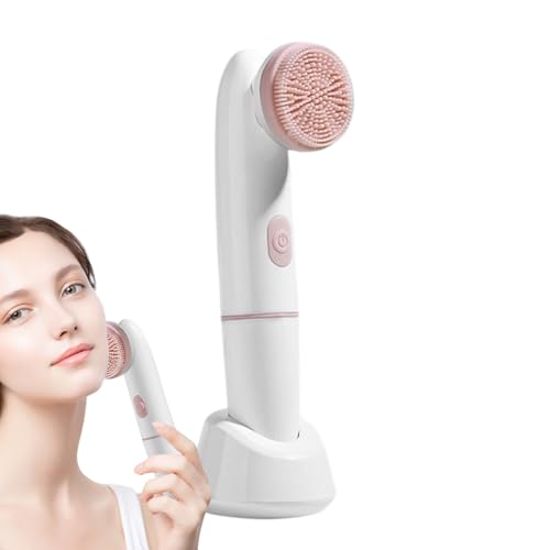 Cepillo de limpieza facial - Sprobber de cepillo facial ultrasónico con vibración | Herramienta de cuidado de la piel del masajeador de la cara con 2 cabezas, dispositivo de limpieza de poros profundo