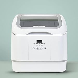 Compacte vaatwasser, mini vaatwasser tafel vaatwasser, werkt met zonder wateraansluiting, 7 reinigingsprogramma’s…