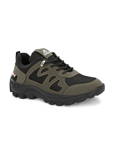 Image of Leo's Fitness Men's Water Resistant Outdoor Trekking Shoe, Lace-Up Trail Running Sports Sneakers, Hiking Shoes for Men