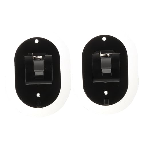 Holibanna 2Pcs Nail Curtain Rod Brackets Strong Adhesive Shower Curtain Rod Holders No Drilling Clips for Easy Installation Sturdy Support for Bathroom Use
