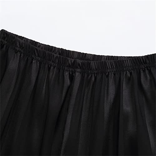 Kids Boys Girls Satin 𝐏a𝐣amas Set Silk Button-Down 𝐒lee𝐩wear Striped Pattern Short Sleeve Shirt & Long Pants 𝐏𝐣s4