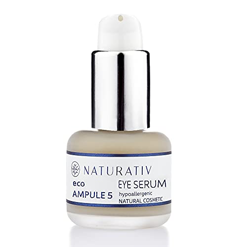Naturativ Augenbereich Öko-Ampulle Serum | 15 ml | Reduziert Augenringe und Schwellungen | Befeuchtet, strafft und reduziert sichtbar die Falten Cover