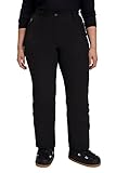 winddicht und atmungsaktiv Ulla Popken Damen 701360 Skihose, Black Beauty (Eratzfarbe), 42