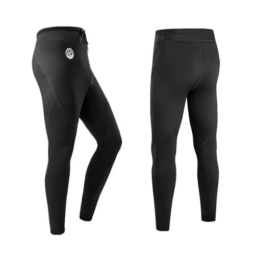 Pantalones de Neopreno para Hombre ZCCO, Pantalones Largos de Neopreno de 1,5 mm para Hacer Surf, Kayak, natación, Buceo, piragüismo (Negro, 3XL)