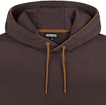 riverso Mannen capuchon Linus Hoodie Sweatshirt Pullover met capuchon Kangoeroezakken Regular Fit effen 80% katoen grijs bruin groen rood blauw zwart S M L XL 2XL 3XL 4XL 5XL