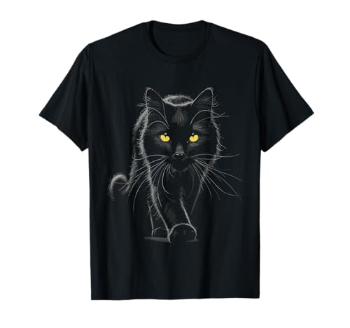 Black Cat Yellow Eyes Cats T-Shirt