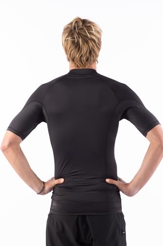 Rip Curl Men's Short Sleeve Rashguard-UPF 50+ Sun Protection Surf Shirt, Tight Fit Rash Vest4