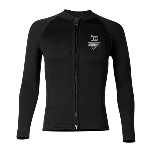 Camiseta de neopreno para hombre 3mm, manga larga, protección UPF 50+, top para trajes de buceo y snorkel miniatura 1