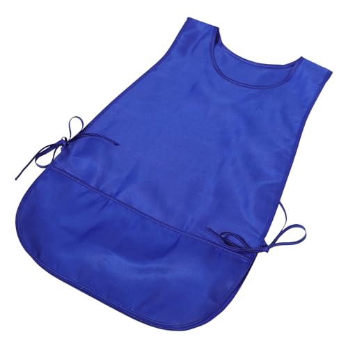 SUPVOX Delantal sin Mangas Unisex Azul para Cocina y Peluquería Resistente al Agua y Manchas Protección para Ropa Adecuado para Limpieza y Servicio Hogar o Trabajo