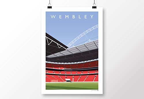 Wembley Stadium affiche d'illustration A3 pour décoration murale