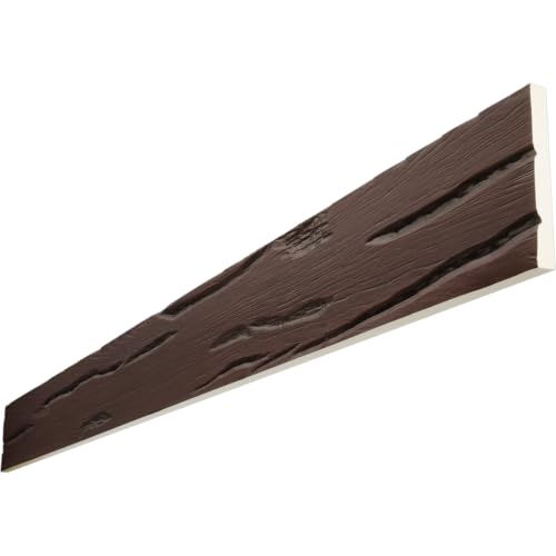 Timberthane Riverwood Faux Wood Beam, 1-Sided (Plank), 6"W x 168"L x 1"T, Merlot Finish