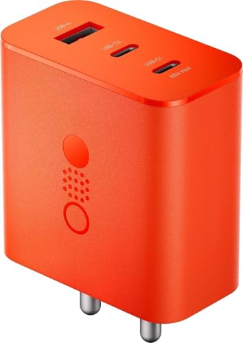 Image of Original 65W GaN Charger Adapter, 3 Port - 2 Type - C & 1 USB Type -A Compatible with CMF /Nothing Phone 1 /2 /2a /2a plus /3 /3a (All Series) & Other Type C Devices