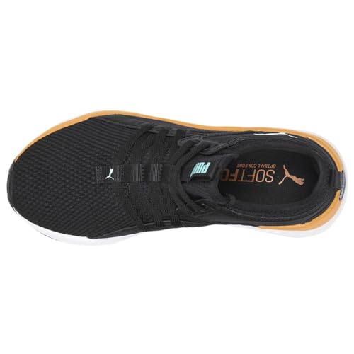 PUMA Kids Girls Softride Sophia Lace Up Sneakers Shoes Casual - Black, Yellow4