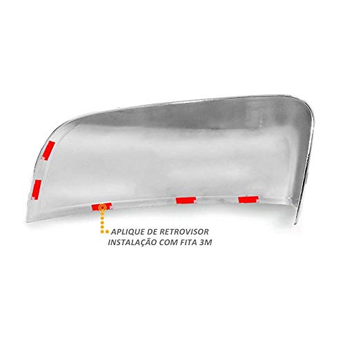 Aplique Cromado para Retrovisor Renault Duster Oroch 2015 em diante Lado Direito