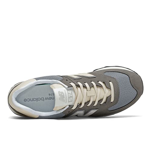 Image of New Balance Men's 574 V2 Premium Sneaker, Castlerock /Steel, 13 M