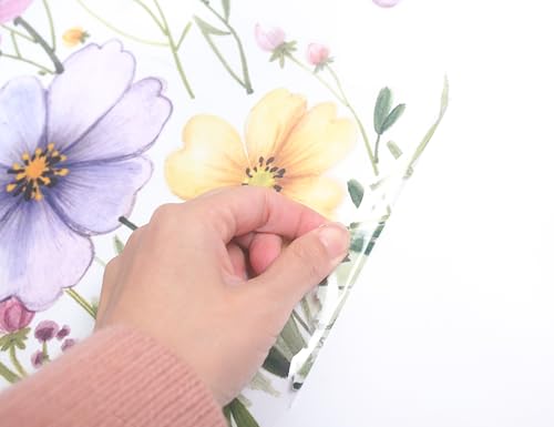 Vinilos decorativos florales acuarelados para pared miniatura 5