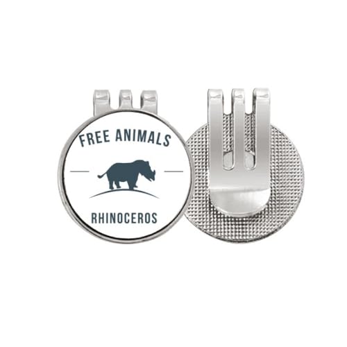 Marqueur de balle de golf magnétique visible rhinocéros en émail