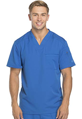 Image of Dickies Dynamix Scrubs for Men Athletic-Inspired V-Neck Chest Pocket Scrub Top with Four-Way Stretch & Moisture Wicking DK610