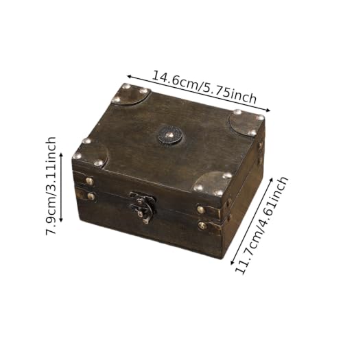 Boite decorative en bois pour centre de table style pirate rustique