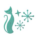 Retro Layers Midcentury Modern Vintage Style Atomic Cat Fridge Magnets Refrigerator Kitchen Décor 1960s Retro 50s Home MCM (Mint)