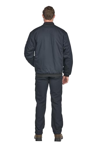 Bulwark FR Men's Flame Resistant 9 Oz Twill Cotton Excel Fr Team Jacket, Navy2