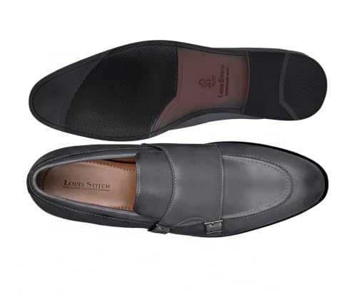 Image of LOUIS STITCH Oxford Formal Shoes for Men | Slip-on Monk Style | Office Shoes for Men | Ideal for Business, Casual, Parties (LSRG FM)