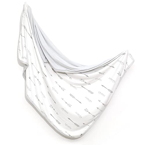 Image of GRSSDER Baby Blankets Super Soft Jersey Knit Swaddle Blanket for Baby Girls and Boys, Double Layer Receiving Blankets 34 x 44 Inches Extra Large for Baby Swaddling, Simple Arrow