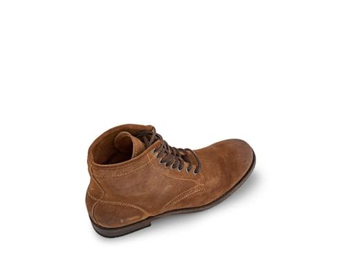 Image of Frye Tyler Lace Up Boots for Men Crafted from Soft Vintage Leather with Blake Construction, Burnished Toe and Heel, and Rubber Inserts on Leather Soles - 5 inch Shaft Height