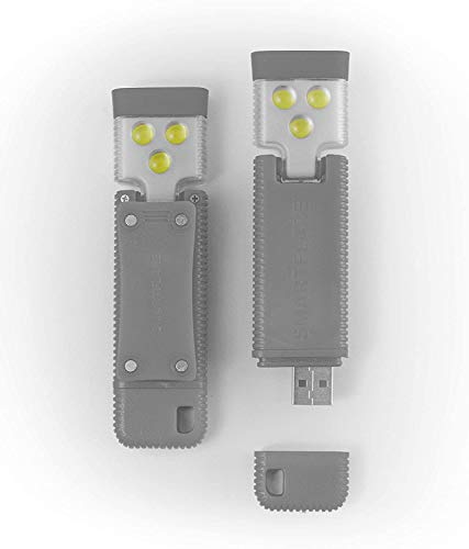 Smartflare Swivelclip Mini Led Light Clip-On Ball Cap Or Shirt Rechargeable Flashlight - Gray #TOP2