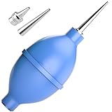 Strong Air Blower Blaster Pump Dust Cleaner Include Micro Fiber Cleaning Cloth, Bulb Blower for Digital SLR Lens Sensor LCD Screens Musical Instruments Keyboards Telescope Filtersl(Blue)
