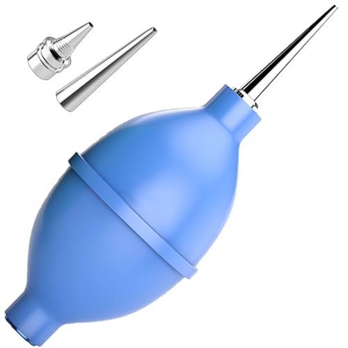 Strong Air Blower Blaster Pump Dust Cleaner Include Micro Fiber Cleaning Cloth, Bulb Blower for Digital SLR Lens Sensor LCD Screens Musical Instruments Keyboards Telescope Filtersl(Blue)