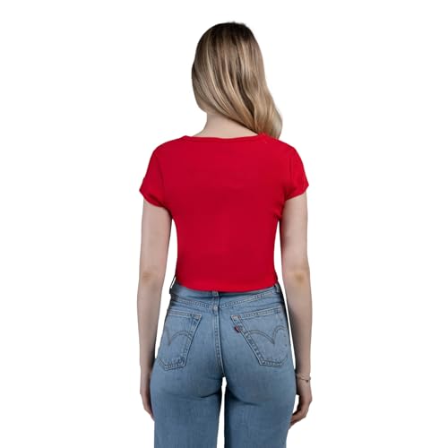 HYPE AND VICE Women's Cali Cropped Tee – University-Themed Collegiate Fitted Crop Top Baby Tee for Tailgate & Game Day3