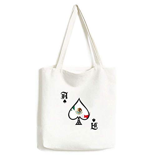 Sac à main lavable motif Mexique et as de pique multicolore