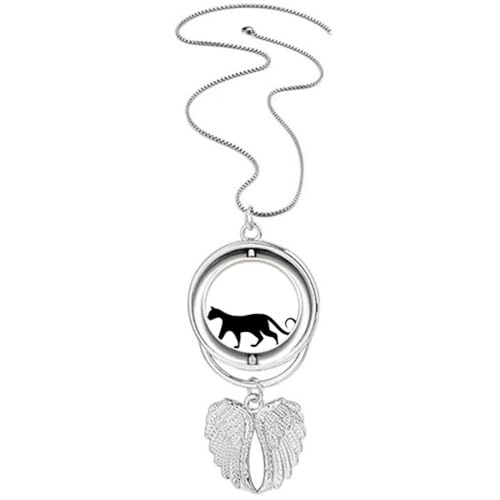 Collier chat noir et ailes d'ange Charng, le bijou souvenir