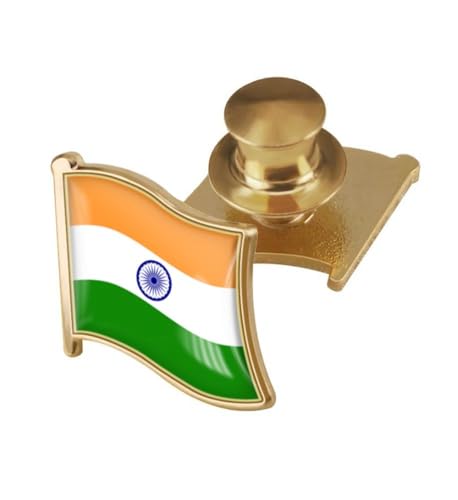 Image of vmcoatdu Country Flag Backs Locking Pin Keepers Locking Clasp Pin Badge International Travel Brooch Metal Alloy Souvenir Pin 0.75x0.7 Inch Small Pin