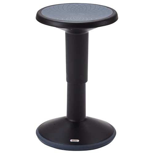 Image of Back2School Express Wobble Stool - Adjustable Height 15.7 inch-21.7 inch Active Learning Chair for Kids & Adults, Ergonomic Flexible Seating for Classroom, Homeschool & Office, 220 lbs Capacity, Black
