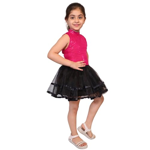 Image of Kaku Fancy Dresses Western Dance Top for Kids Halter Neck Top For Annual Function (ONLY TOP) - Skirt not included