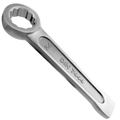 Image of WEDO 32mm Slogging Ring Box End Striking Ring Wrench,Stainless Steel Single Head Spanner,Length 185mm,12 Point Straight Box Strike Wrench, for Mechanical Automotive Repair,Anti-Corrosion,DIN 7444