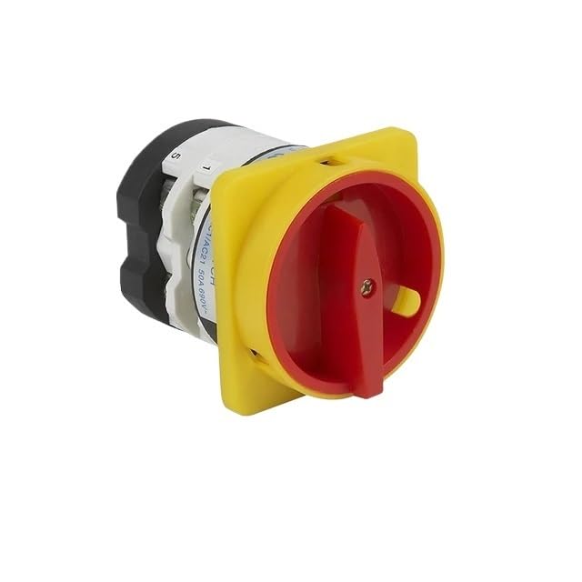 Two Poles Rotary Cam Switch Padlock Power Cut Off Motor Control Off-ON Silver Contact(75A)