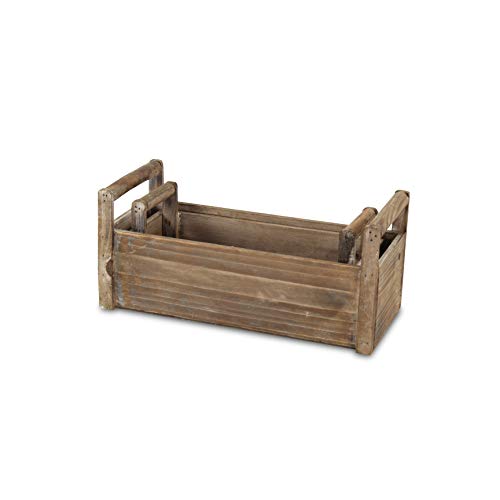 Cheung's Fp-3506-2 Wooden Rectangular Ledge Planter With Handle| Set Of 2 #TOP4