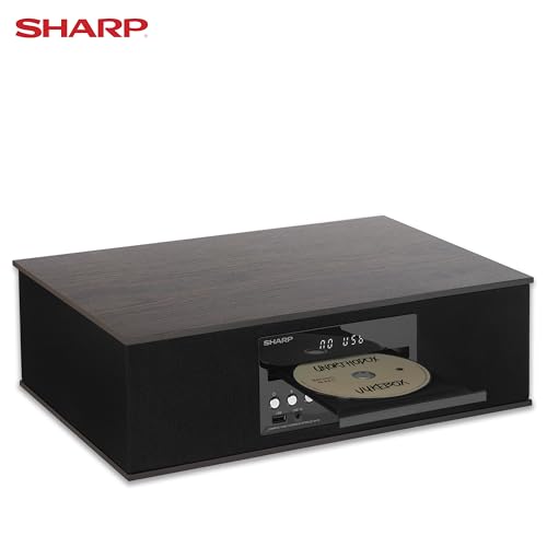 Sharp CD-BH10 Vintage Style Retro Look Micro Component Wireless Bluetooth Audio Streaming & Cd Player Wood Speaker System thumb #3