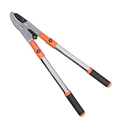 Tree Pruning Loppers, Garden Large Branch Shears Anvil Lopper Trimmer Ratchet Telescopic Handle 48-75CM SK-5 Steel