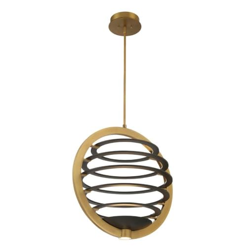 Bailey Street Home 66W 2 Led Large Chandelier in Transitional Style 25.25 inches Wide by 30.75 inches High-Brass/Black Finish Transitional Chandelier 79-Bel-4365431