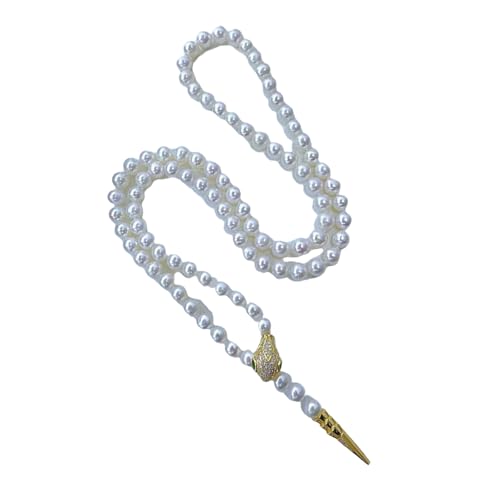 Collier serpent pierres vertes et perles ajustables pour femme
