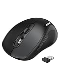 TECKNET Wireless Mouse for Laptop, Silent Bluetooth Mouse(BT5.0 & 2.4G) 4000DPI Adjustable, Computer Portable PC Quiet Mice with USB-A Receiver & 6 Buttons for Mac, 18 Months Battery