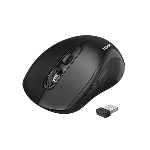 TECKNET Mouse Bluetooth, 4000 DPI Mouse Wireless Portatile, 3 Modalità(BT5.0/3.0+2.4G), Mouse Ottico Wireless Ergonomico per Laptop, MacBook, PC, Windows, Android