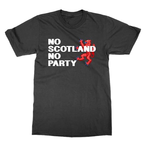 T-shirt No Scotland No Party : coton doux qui ne rétrécit pas pour supporter l'équipe d'Écosse